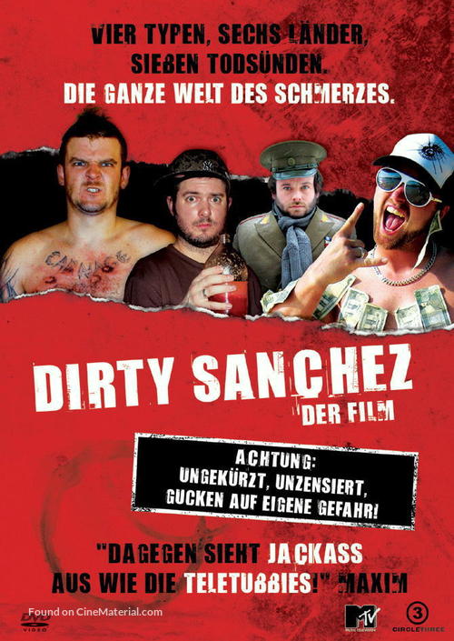 Dirty Sanchez: The Movie - German DVD movie cover