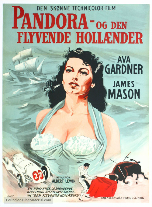 Pandora and the Flying Dutchman - Danish Movie Poster