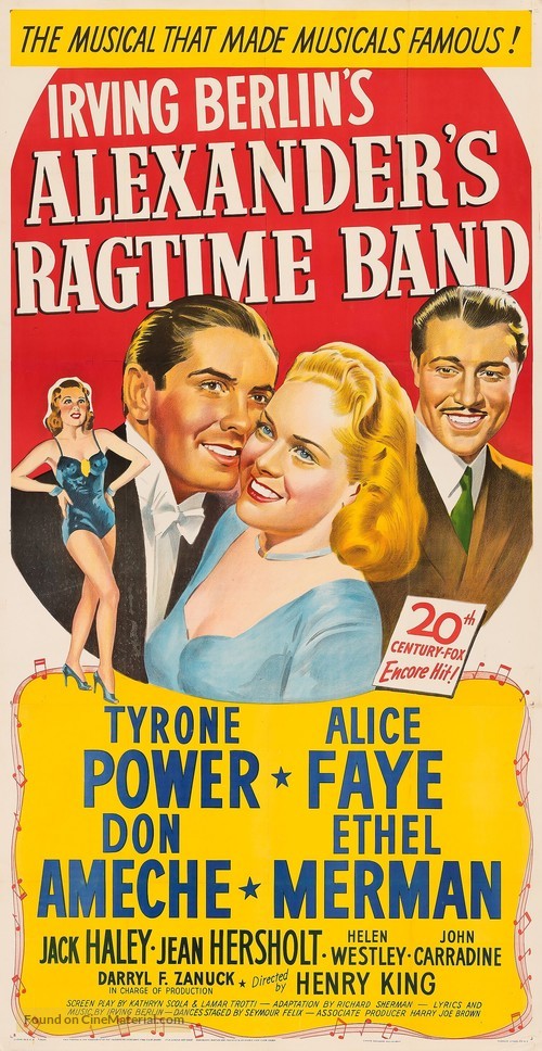 Alexander&#039;s Ragtime Band - Re-release movie poster
