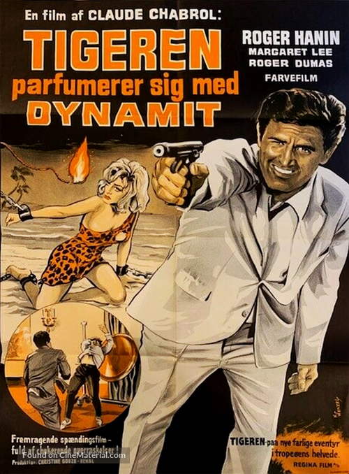 Le Tigre se parfume &agrave; la dynamite - Danish Movie Poster
