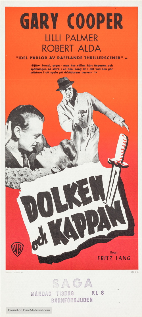 Cloak and Dagger - Swedish Movie Poster