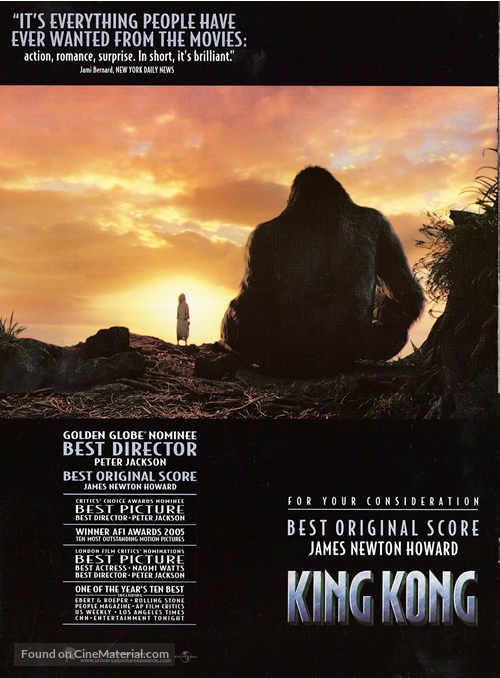 King Kong - For your consideration movie poster