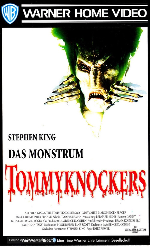 &quot;The Tommyknockers&quot; - German VHS movie cover