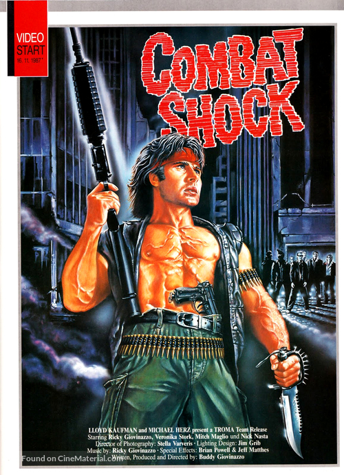 Combat Shock - German Video release movie poster