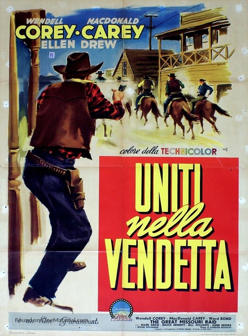 The Great Missouri Raid - Italian Movie Poster
