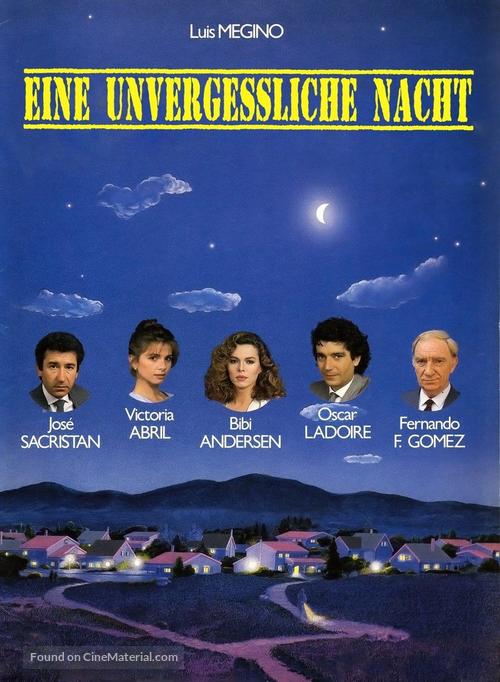 La noche m&aacute;s hermosa - German Movie Poster