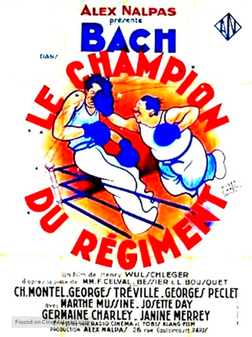 Le champion du r&eacute;giment - French Movie Poster