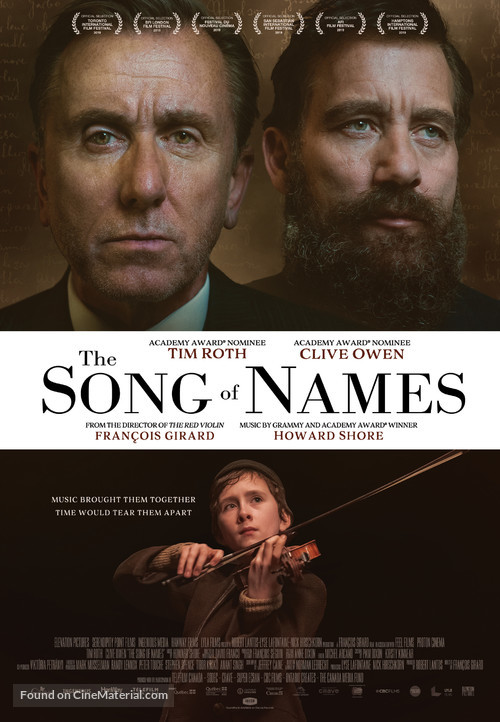 The Song of Names - Canadian Movie Poster