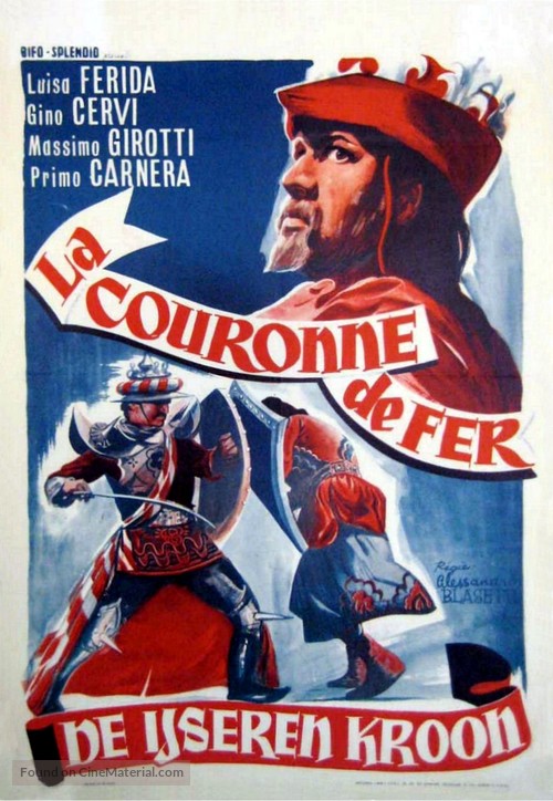La corona di ferro - Belgian Movie Poster