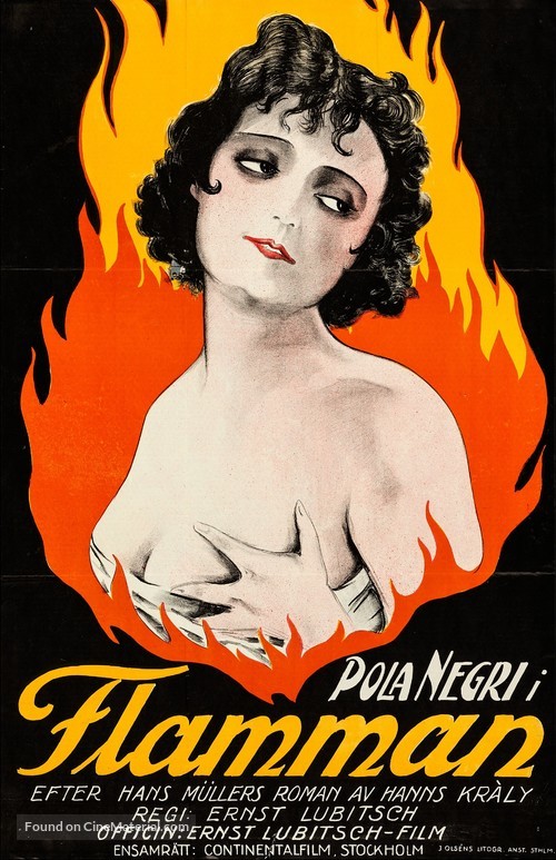 The Flame - Swedish Movie Poster