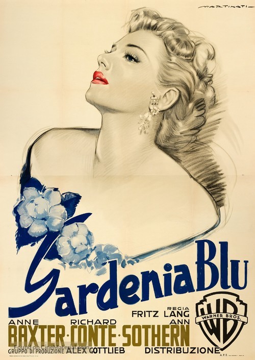 The Blue Gardenia - Italian Movie Poster