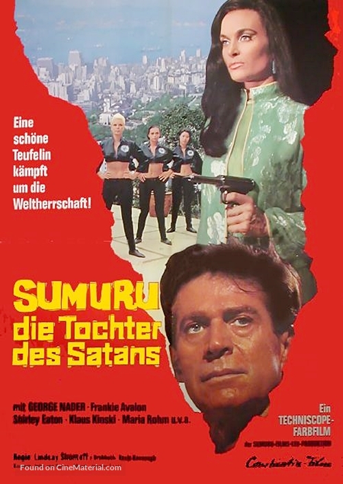 The Million Eyes of Sumuru (1967) German movie poster