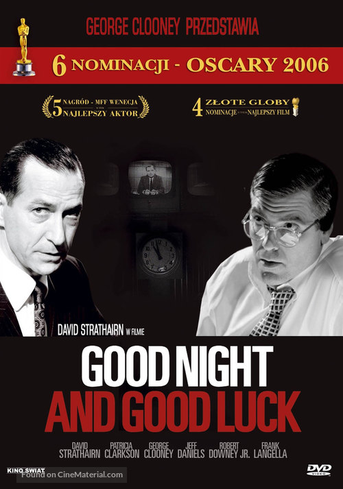 Good Night, and Good Luck. - Polish DVD movie cover