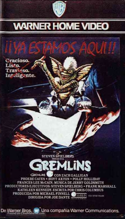 Gremlins - Spanish VHS movie cover