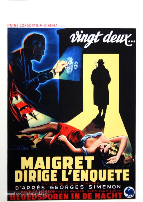 Maigret dirige l&#039;enqu&ecirc;te - Belgian Movie Poster