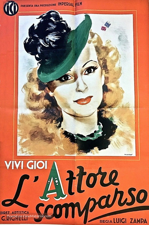 L&#039;attore scomparso - Italian Movie Poster
