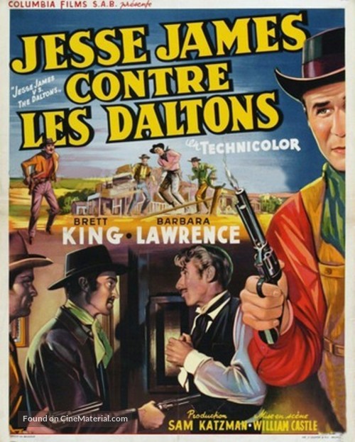 Jesse James vs. the Daltons - Belgian Movie Poster