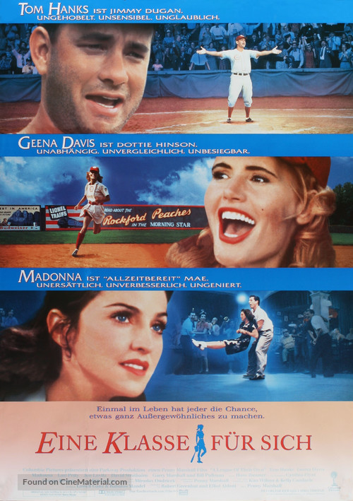 A League of Their Own - German Movie Poster