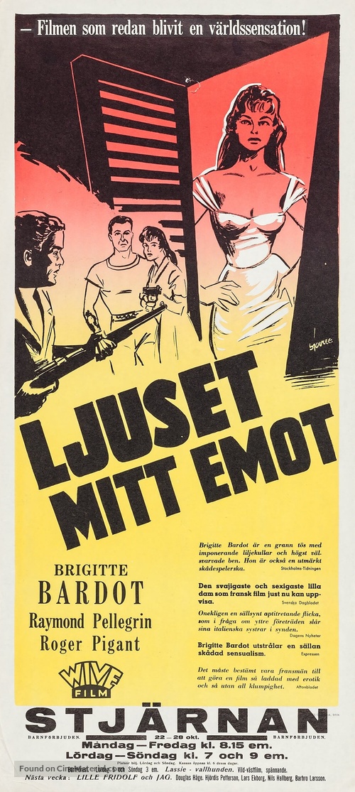 La lumi&egrave;re d&#039;en face - Swedish Movie Poster