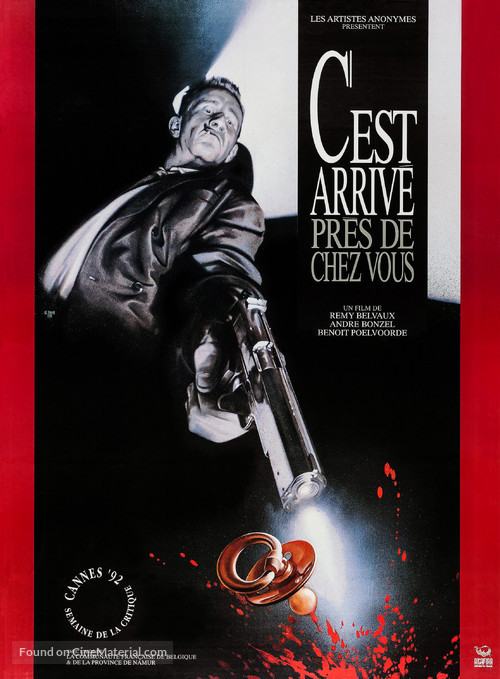 C&#039;est arriv&eacute; pr&egrave;s de chez vous - French Movie Poster