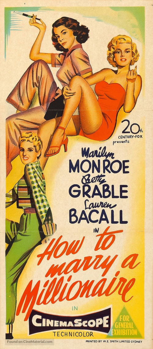 How To Marry A Millionaire Movie Poster 1953 