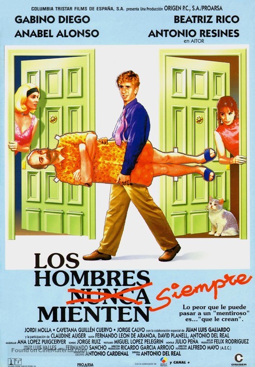 Los hombres siempre mienten - Spanish Movie Poster