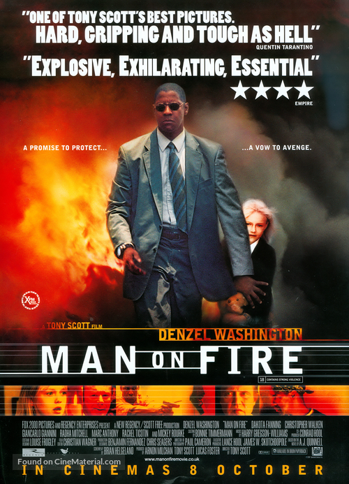 Man on Fire - British Movie Poster