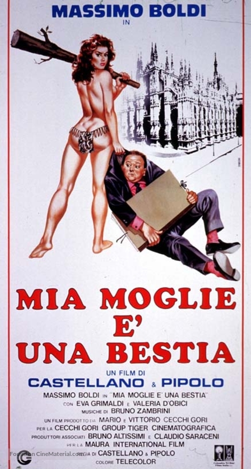 Mia moglie &egrave; una bestia - Italian Movie Poster