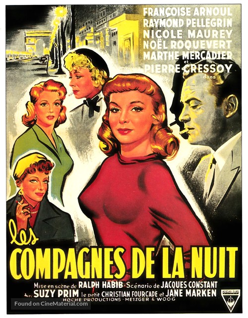 Les compagnes de la nuit - French Movie Poster