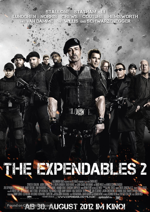The Expendables 2 - German Movie Poster
