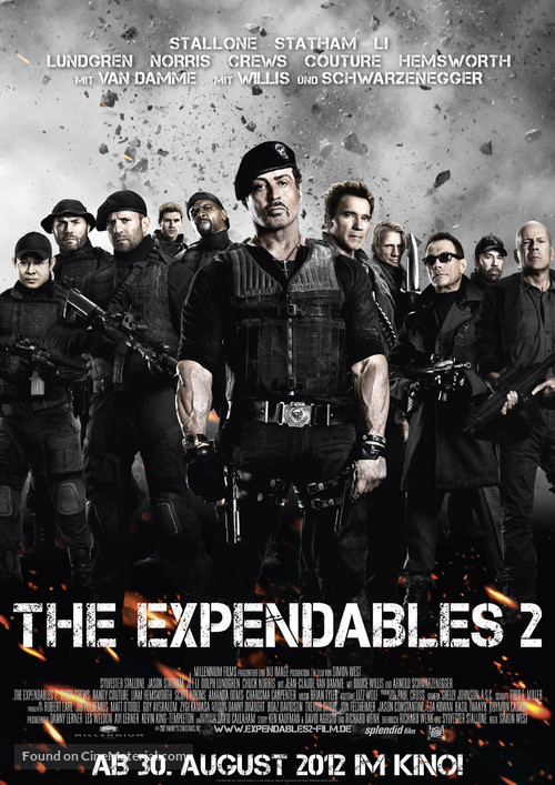 The Expendables 2 - German Movie Poster