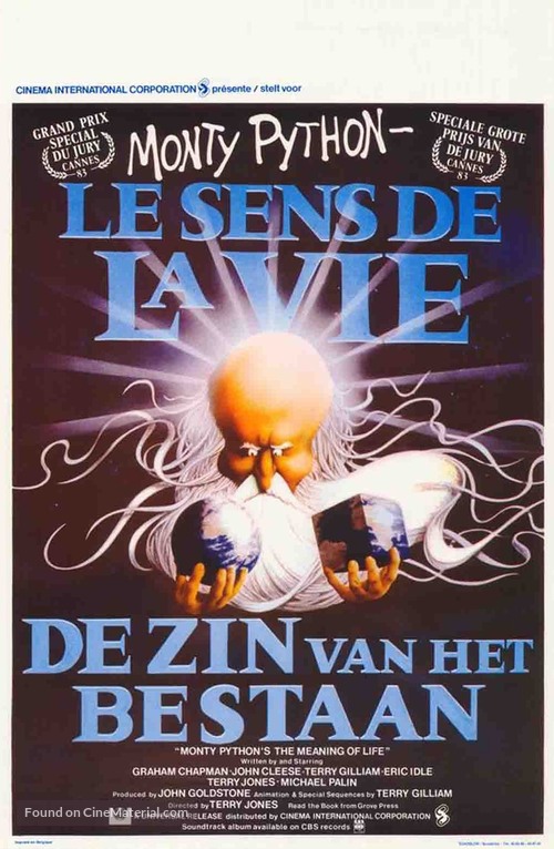 The Meaning Of Life - Belgian Movie Poster