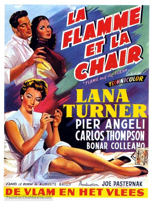 Flame and the Flesh - Belgian Movie Poster