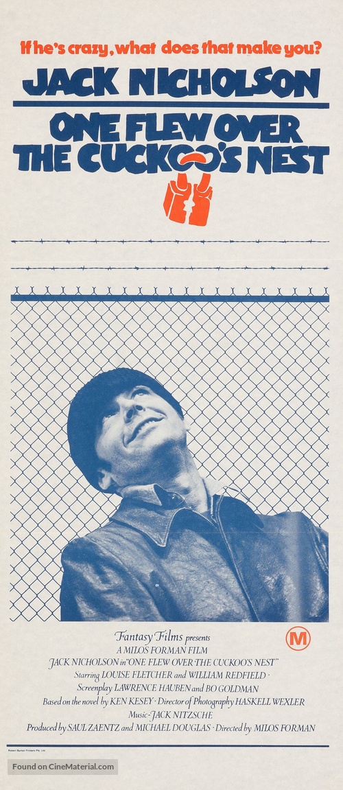 One Flew Over the Cuckoo&#039;s Nest - Australian Movie Poster