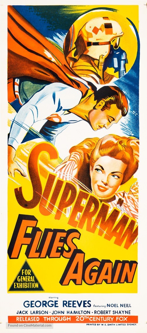 Superman Flies Again - Australian Movie Poster