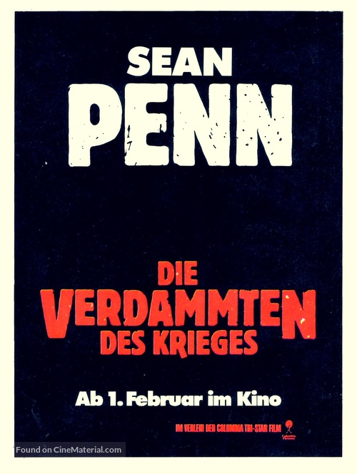 Casualties of War - German Movie Poster