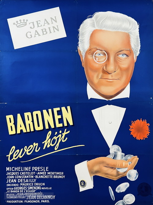 Le baron de l&#039;&eacute;cluse - Danish Movie Poster