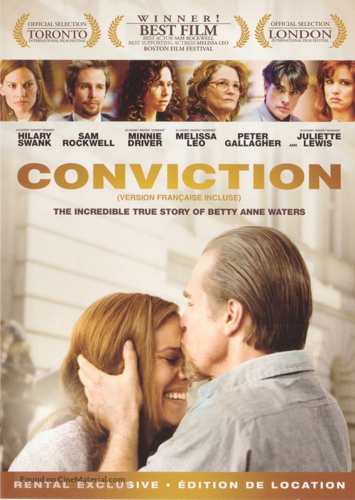 Conviction - Canadian DVD movie cover