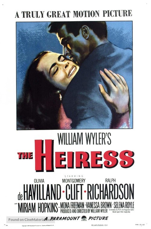 The Heiress - Movie Poster