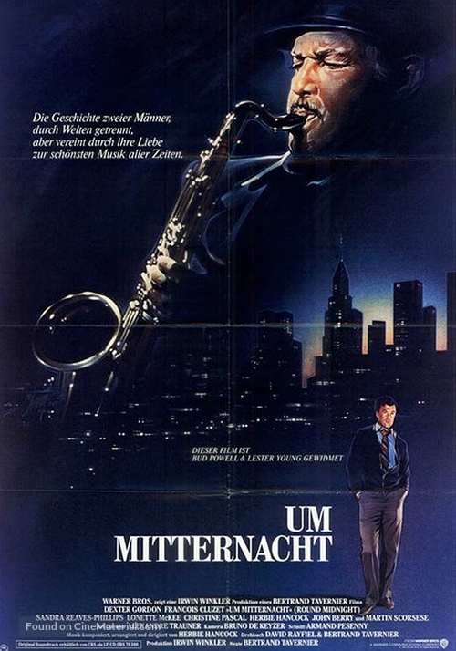 &#039;Round Midnight - German Movie Poster