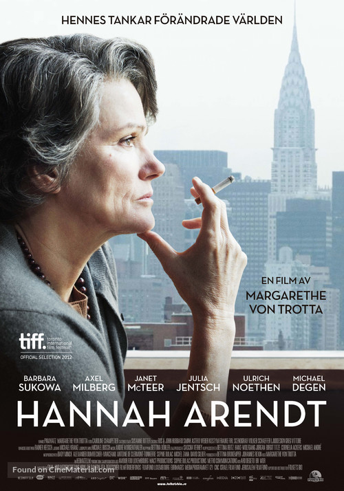 Hannah Arendt - Swedish Movie Poster