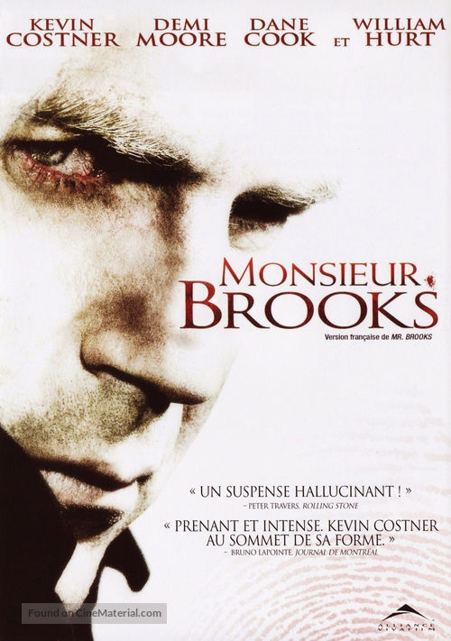 Mr. Brooks - Canadian DVD movie cover