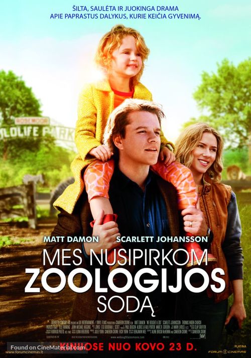 We Bought a Zoo - Lithuanian Movie Poster