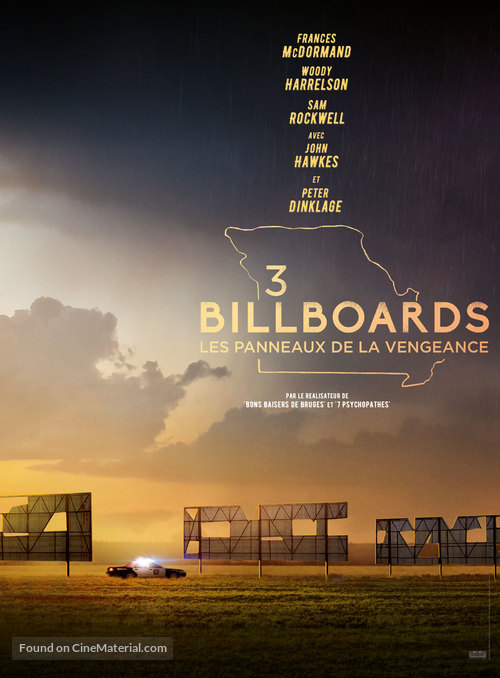 Three Billboards Outside Ebbing, Missouri - French Movie Poster