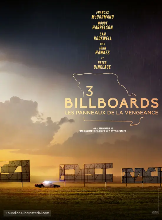 Three Billboards Outside Ebbing Missouri Subtitles Three Billboards Outside Ebbing Missouri 2017 French Movie Poster
