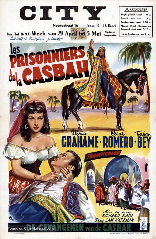 Prisoners of the Casbah - Belgian Movie Poster