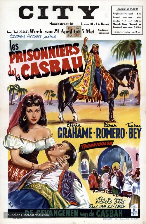 Prisoners of the Casbah - Belgian Movie Poster