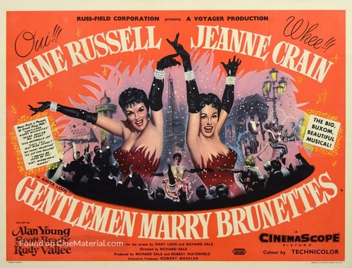 Gentlemen Marry Brunettes - British Movie Poster