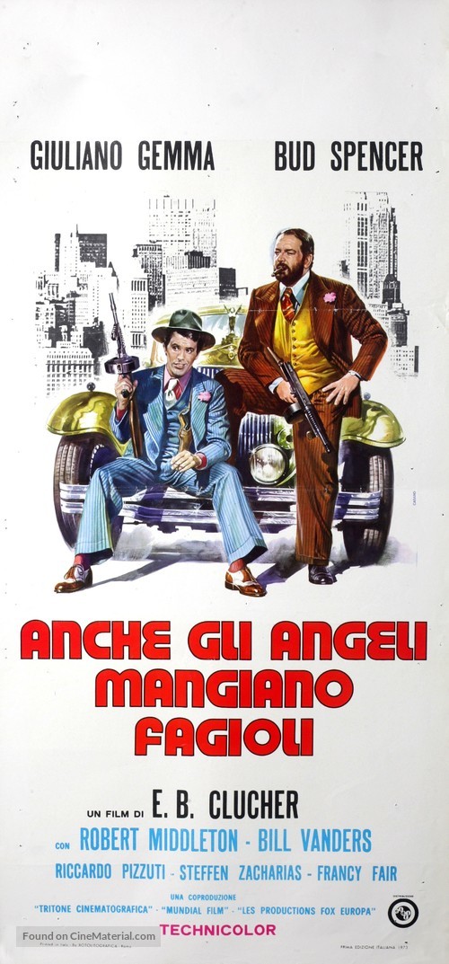Anche Gli Angeli Mangiano Fagioli - Italian Movie Poster