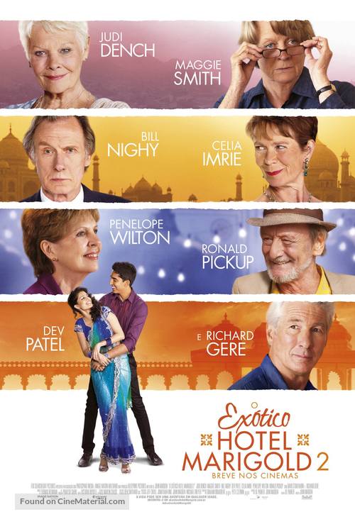 The Second Best Exotic Marigold Hotel - Brazilian Movie Poster